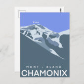 Carte Postale Chamonix, Mont-Blanc, numériquement dessiné, souve (Devant / Derrière)