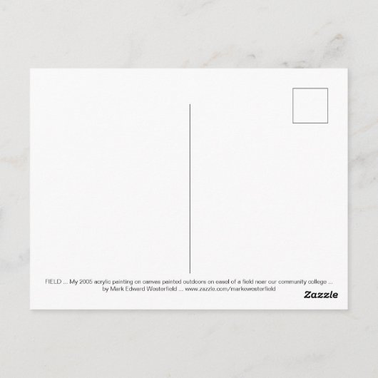 Carte Postale CHAMP 2005 par Mark Edward Westerfield (Dos)