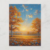 Carte Postale Champ Automne (Devant)