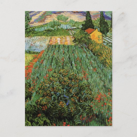 Carte Postale Champ avec des pavots par Vincent van Gogh (Devant)