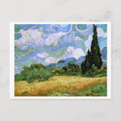 Carte Postale Champ blé avec Cypress Van Gogh Art (Devant)