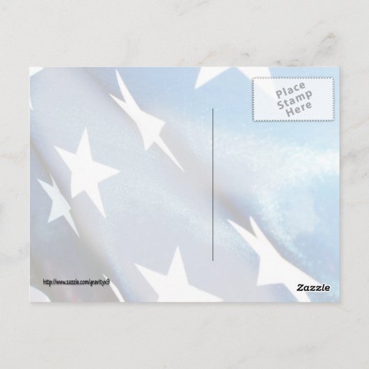 Carte Postale Champ bleu (Dos)