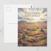 Carte Postale Champ de bataille de Culloden Écosse (Devant / Derrière)