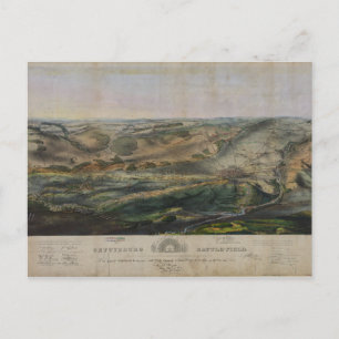 Carte Postale Champ de bataille de Gettysburg par John Bachelder