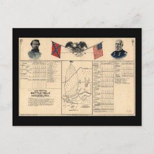 Carte Postale Champ de bataille de la guerre civile de Harrisbur