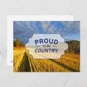 Carte Postale Champ de blé après récolte (Devant / Derrière)