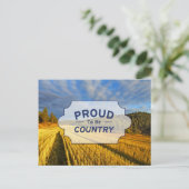 Carte Postale Champ de blé après récolte (Debout devant)