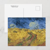 Carte postale Champ de blé avec corbeaux de Vincen (Devant / Derrière)