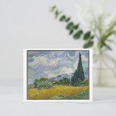 Carte Postale Champ de blé avec Cyprès Peinture de Van Gogh (Debout devant)