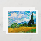 Carte Postale Champ de blé avec Cyprès, Van Gogh (Devant / Derrière)