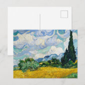 Carte Postale Champ de blé avec Cyprès Vincent van Gogh (Devant / Derrière)