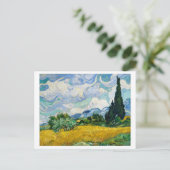 CARTE POSTALE "CHAMP DE BLÉ AVEC CYPRESSES" 1889 PAR VAN GOGH (Debout devant)