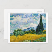 CARTE POSTALE "CHAMP DE BLÉ AVEC CYPRESSES" 1889 PAR VAN GOGH (Devant / Derrière)