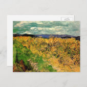 Carte Postale Champ de blé avec fleurs de cornouilles par Vincen (Devant / Derrière)