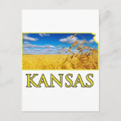 Carte Postale Champ de blé du Kansas (Devant)