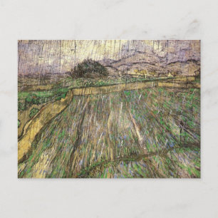 Carte Postale Champ de blé en pluie (F650) Van Gogh Fine Art