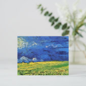 Carte Postale Champ de blé sous ciel nuageux par Vincent van Gog (Debout devant)