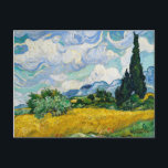 Carte Postale Champ de blé Van Gogh avec Cyprès. Impressionnisme<br><div class="desc">Carte postale Van Gogh "Blé Field with Cypress".</div>