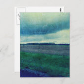 Carte Postale Champ de campagne bleue (Devant / Derrière)