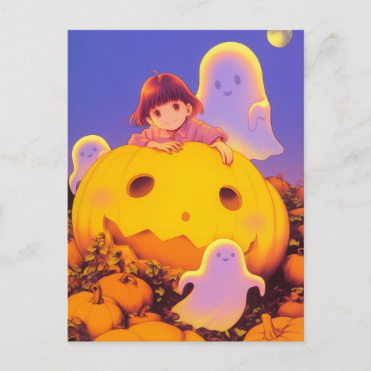 Carte Postale Champ de citrouilles (Devant)