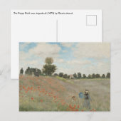 Carte Postale Champ de coquelicots près d'Argenteuil par Claude (Devant / Derrière)