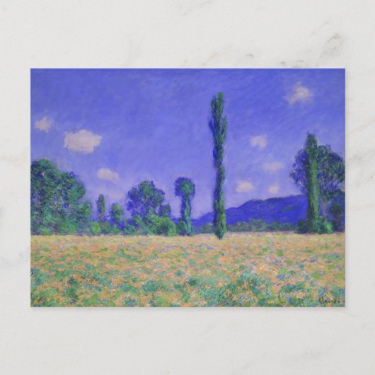 Carte Postale Champ de coquelicots vintage Claude Monet (Devant)