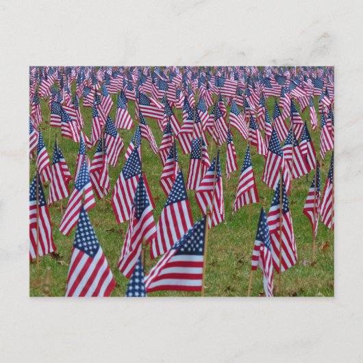 Carte Postale Champ de drapeaux - Drapeaux américains commémorat (Devant)