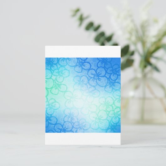 Carte Postale Champ De Fleur - Bleu (Debout devant)