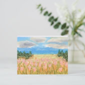 Carte Postale Champ de fleurs en été (Debout devant)