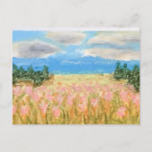 Carte Postale Champ de fleurs en été (Devant)