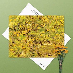 Carte Postale Champ de fleurs jaunes Vincent van Gogh