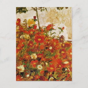 Carte Postale Champ de fleurs par Egon Schiele