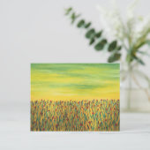 Carte Postale Champ de fleurs rouges (Debout devant)