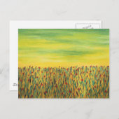 Carte Postale Champ de fleurs rouges (Devant / Derrière)