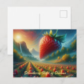 Carte Postale Champ de fraises de rêves (Devant / Derrière)