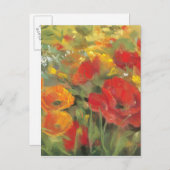 Carte Postale Champ de pavot oriental (Devant / Derrière)