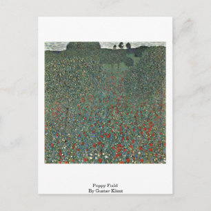 Carte Postale Champ De Pavot Par Gustav Klimt