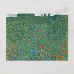 Carte Postale Champ de pavot par Gustav Klimt, Art Nouveau Vinta