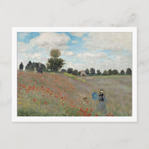 Carte Postale Champ de pavot par Monet