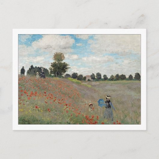 Carte Postale Champ de pavot par Monet (Devant)