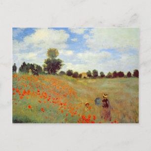 Carte Postale Champ de pavots, Claude Monet