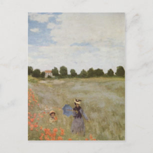 Carte Postale Champ de pavots Claude Monet