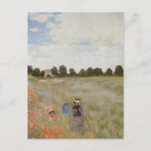 Carte Postale Champ de pavots Claude Monet (Devant)