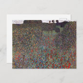 Carte Postale Champ de pavots, Gustav Klimt (Devant / Derrière)