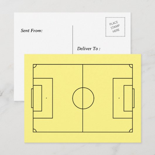Carte Postale Champ de soccer personnalisé (Devant / Derrière)