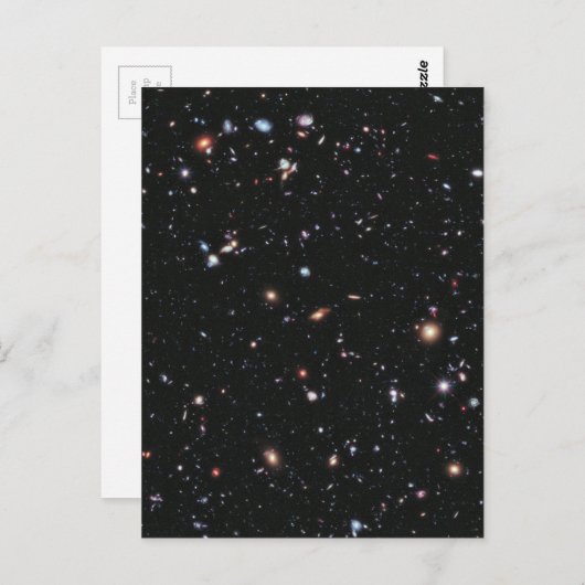 Carte Postale Champ de télescope spatial Hubble Galaxies (Devant / Derrière)
