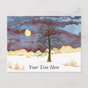 Carte Postale Champ d'hiver