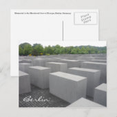 Carte Postale champ du mémorial de l'holocauste (Devant / Derrière)