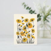 Carte Postale Champ fleur sauvage Dandelion (Debout devant)