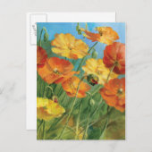 Carte Postale Champ floral d'été (Devant / Derrière)